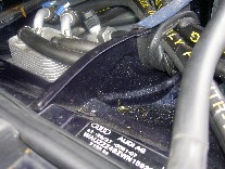 Wärmetauscher eingebaut in einen Audi A6